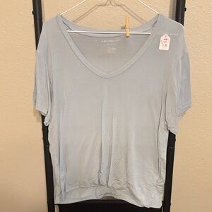 American Eagle Outfitters Soft Blue Short Sleeve Tee